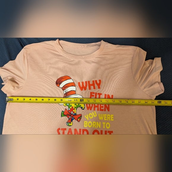 Dr. Seuss Why Fit In When You Were Born To Stand Out Autsism Awareness T-shirt - Picture 4 of 5